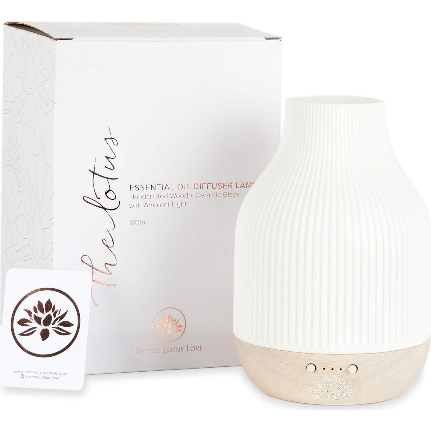 Lámpara Difusora de Aceite Esencial Sagrado Loto 180ml