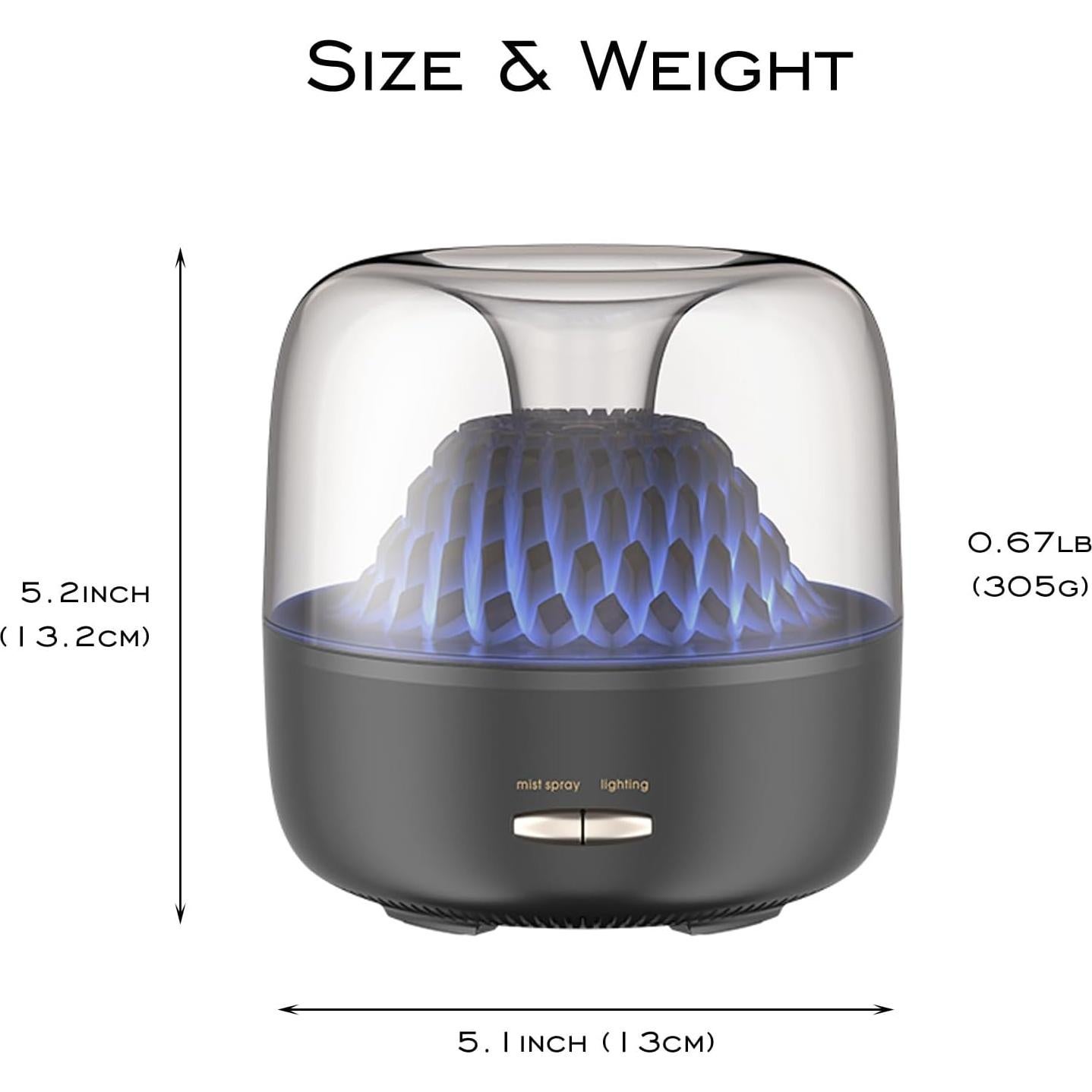 Difusor de Aceite Esencial DEALFUN 150ml Humidificador Blanco