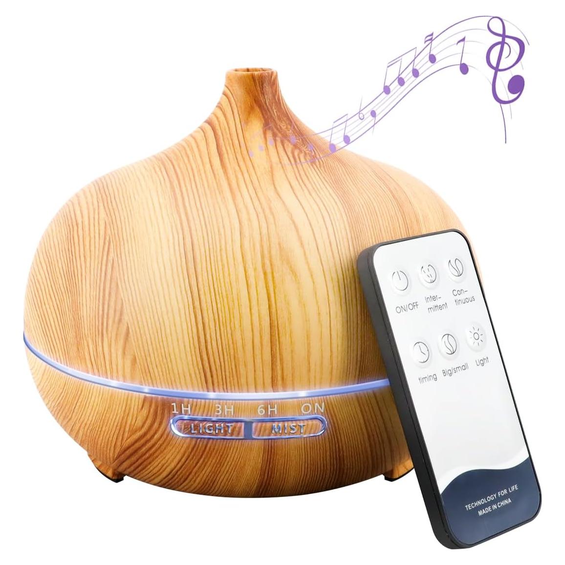 Difusor de Aceite Esencial Ogdni 400ml con Altavoz Bluetooth