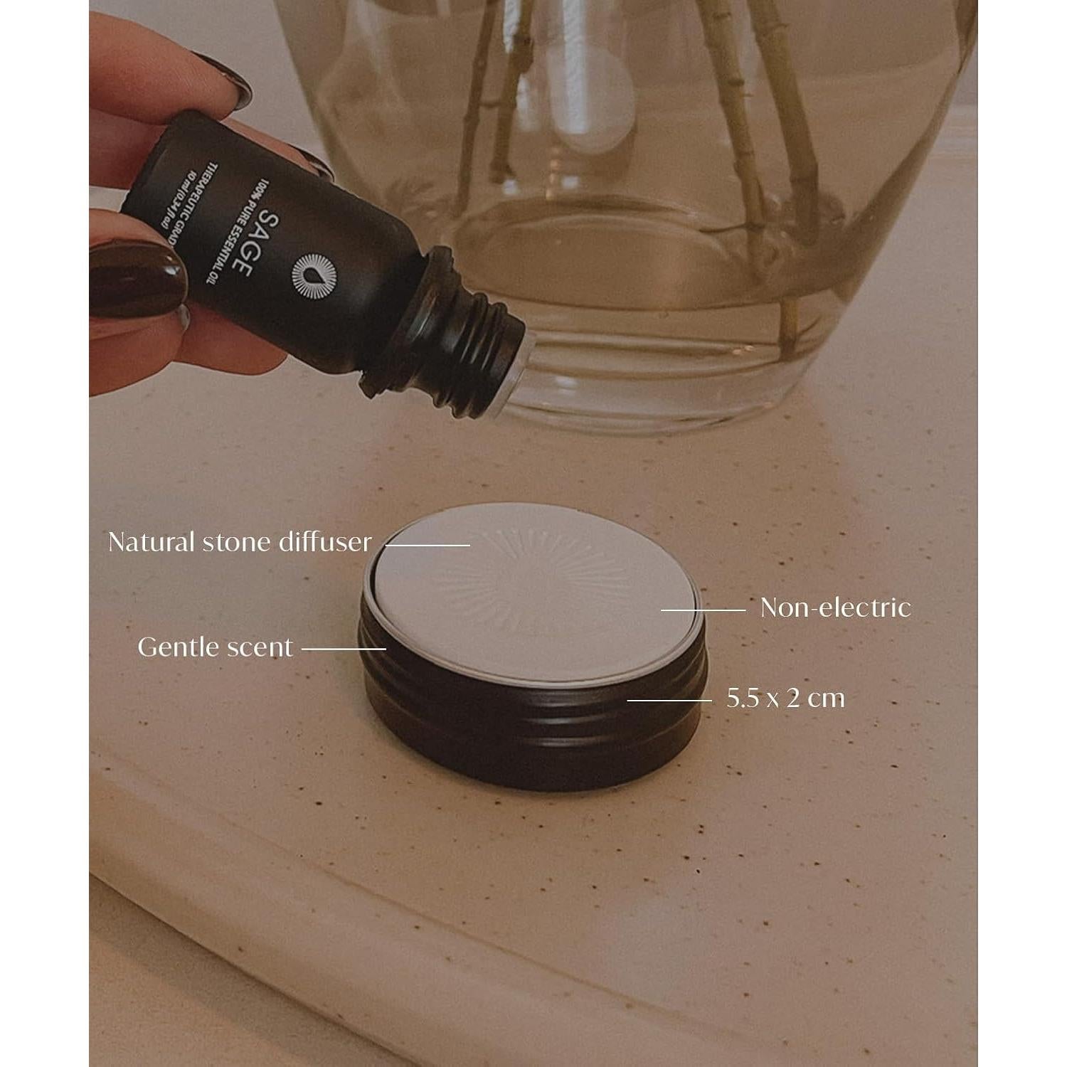 Piedra Difusora de Aceite Esencial Bursera Portátil Natural