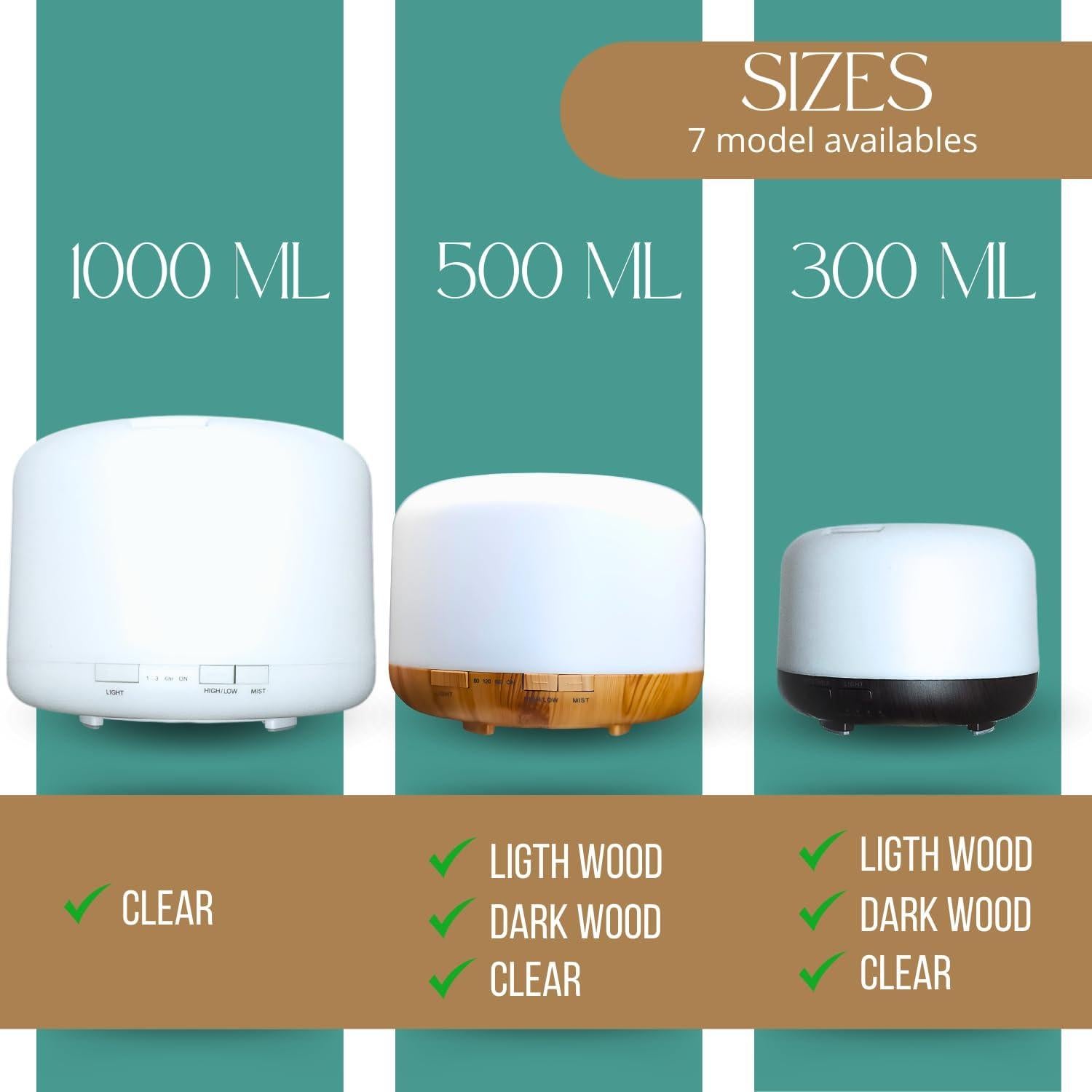 Difusor de Aceite Esencial Mystic Romance 500ml Madera Clara