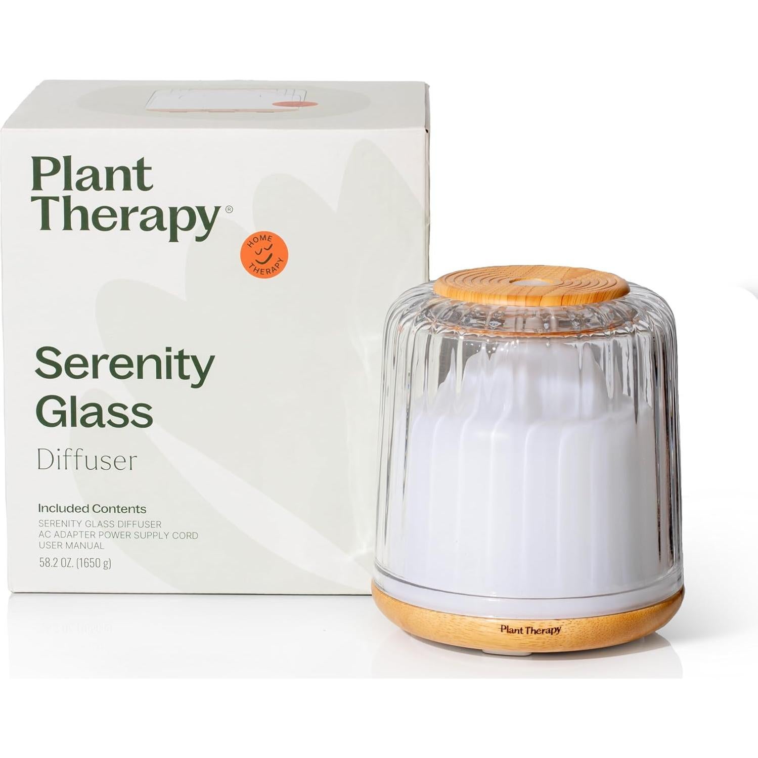 Difusor de vidrio Serenity Plant Therapy 230ml para aceites
