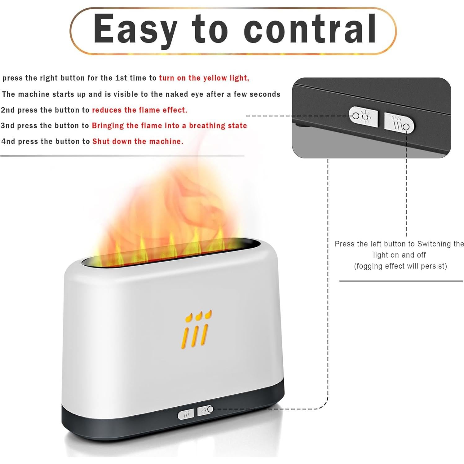 Difusor de Aroma Ultrasónico VAGITTO 180ml Niebla Fría Blanco