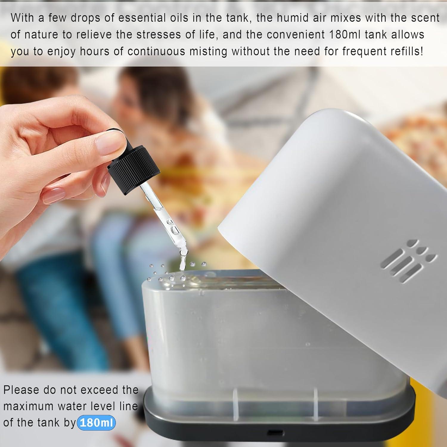 Difusor de Aroma Ultrasónico VAGITTO 180ml Niebla Fría Blanco