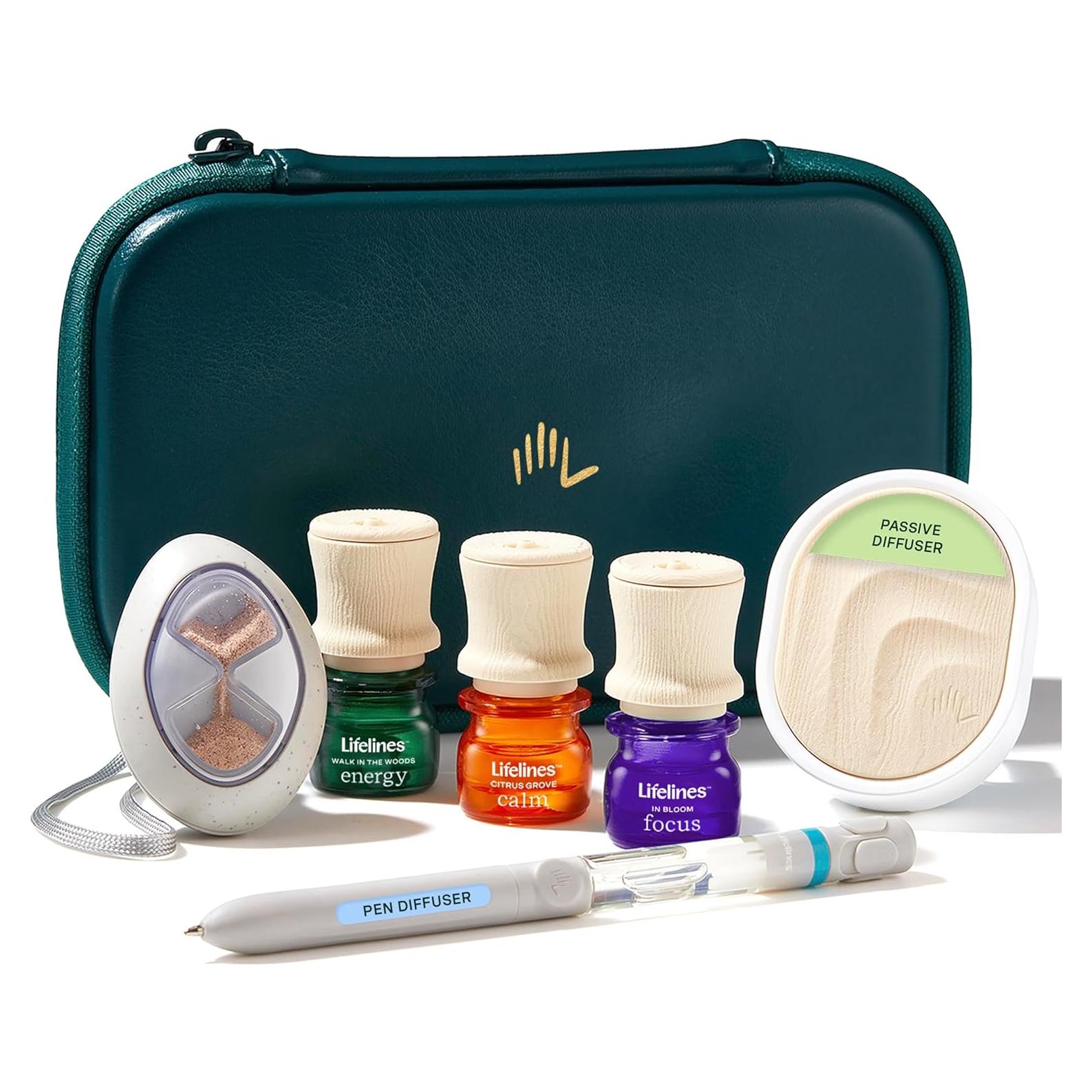 Conjunto de Viaje Esenciales Sensoriales Lifelines - Difusor y Aceites