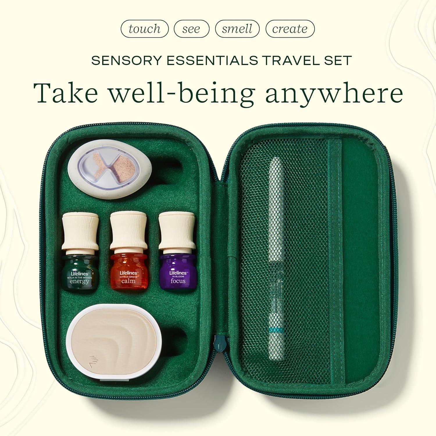 Conjunto de Viaje Esenciales Sensoriales Lifelines - Difusor y Aceites