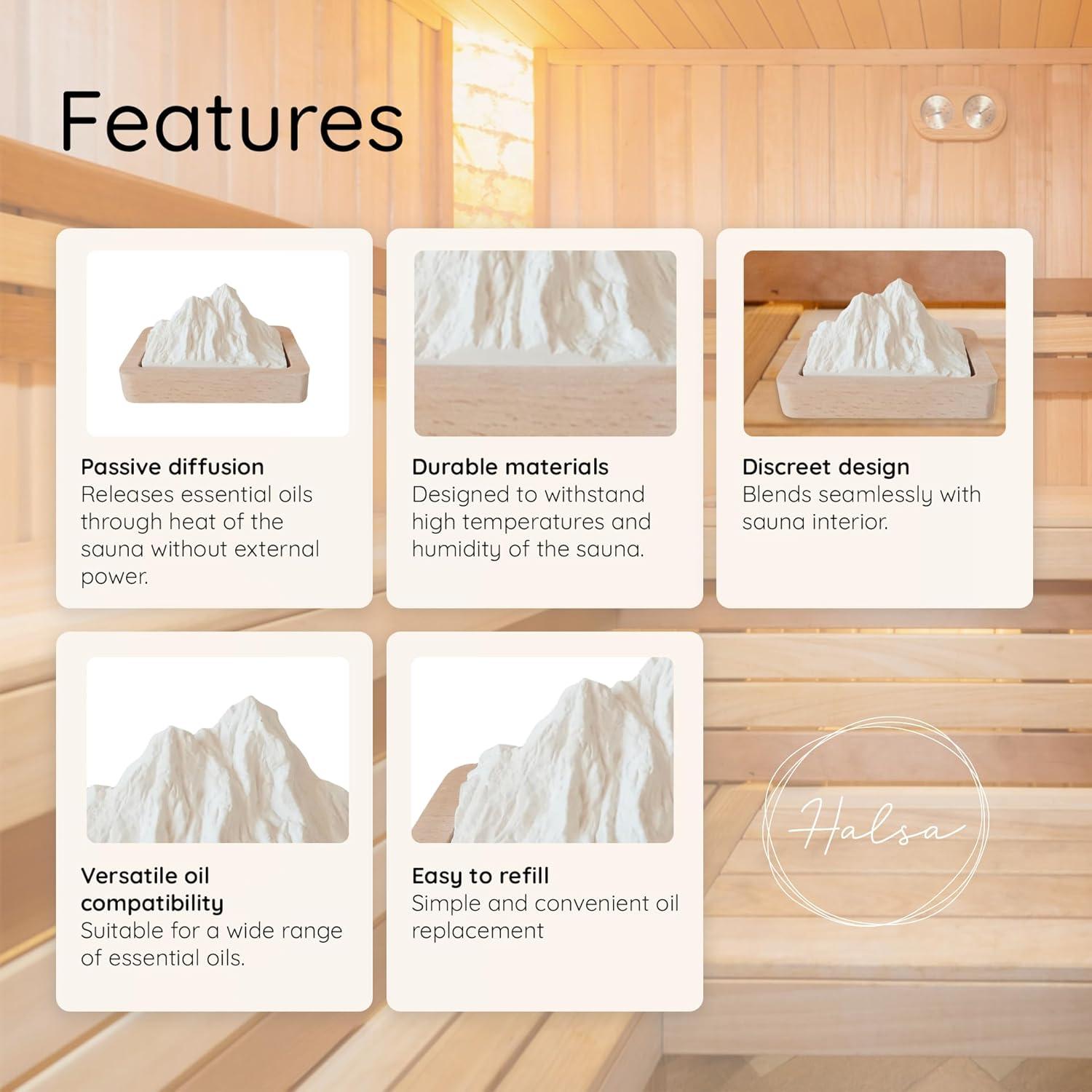 Difusor Pasivo Halsa de Yeso Cocido y Madera Natural