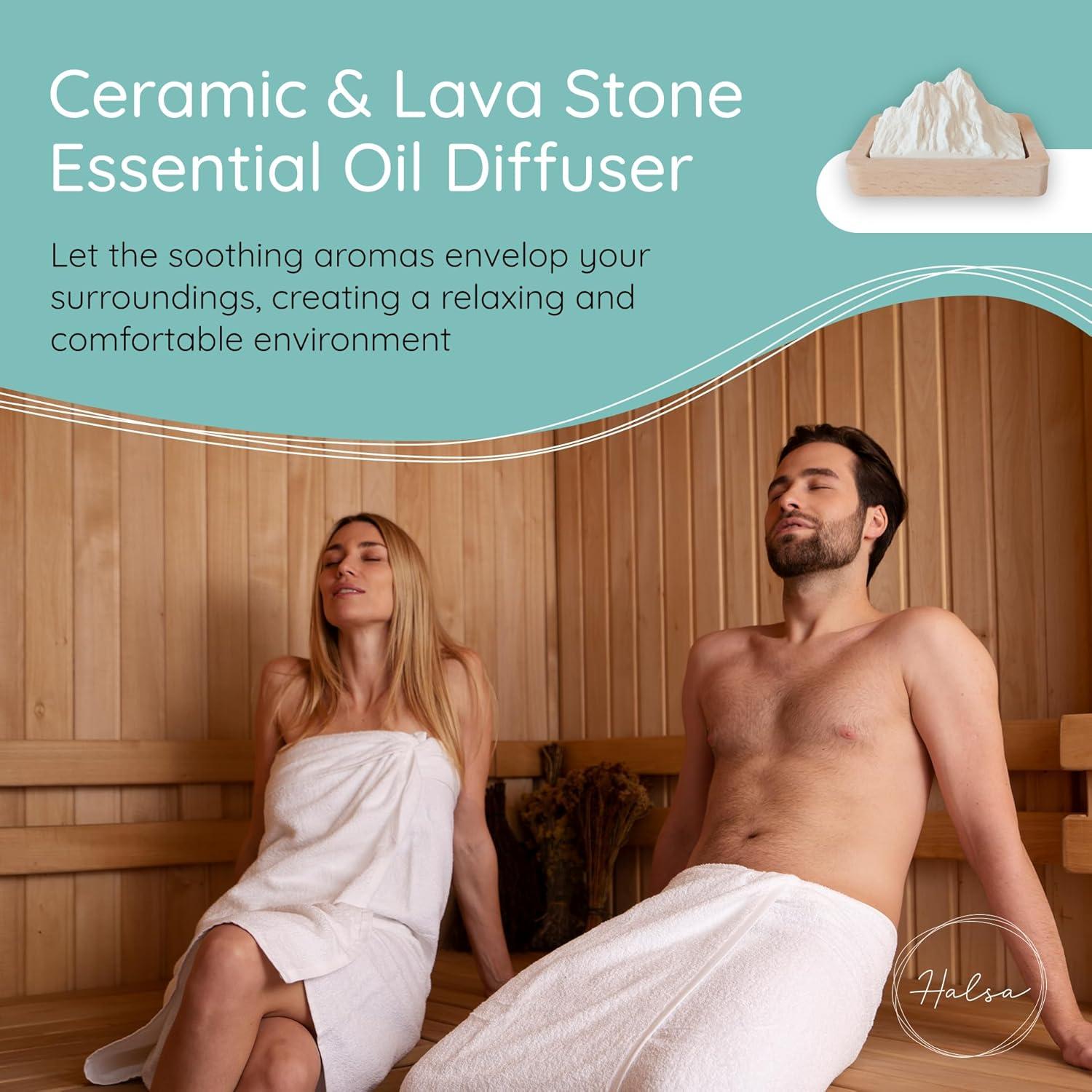 Difusor Pasivo Halsa de Yeso Cocido y Madera Natural