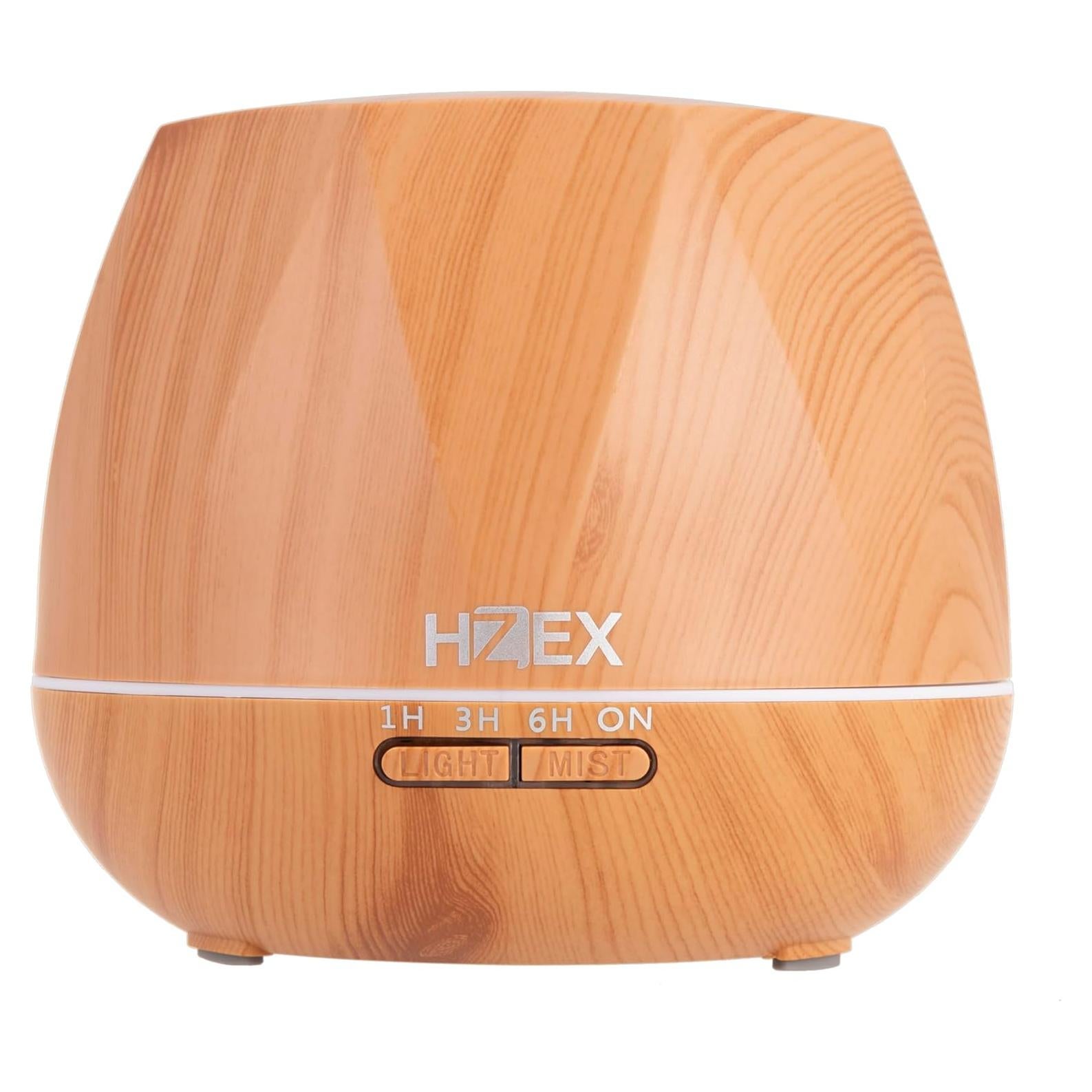 Difusor de Aceite Esencial HZEX Octagonal 500ml LED Madera