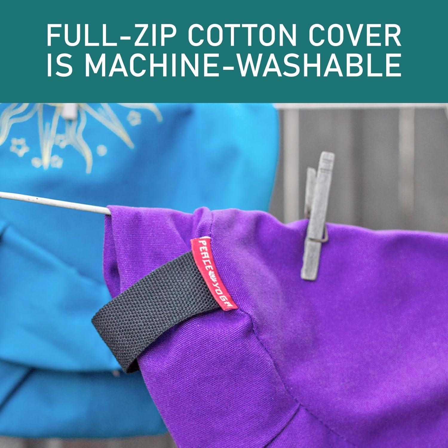 Cojín de Meditación Trigo Sarraceno Peace Yoga 33x33 cm Gris