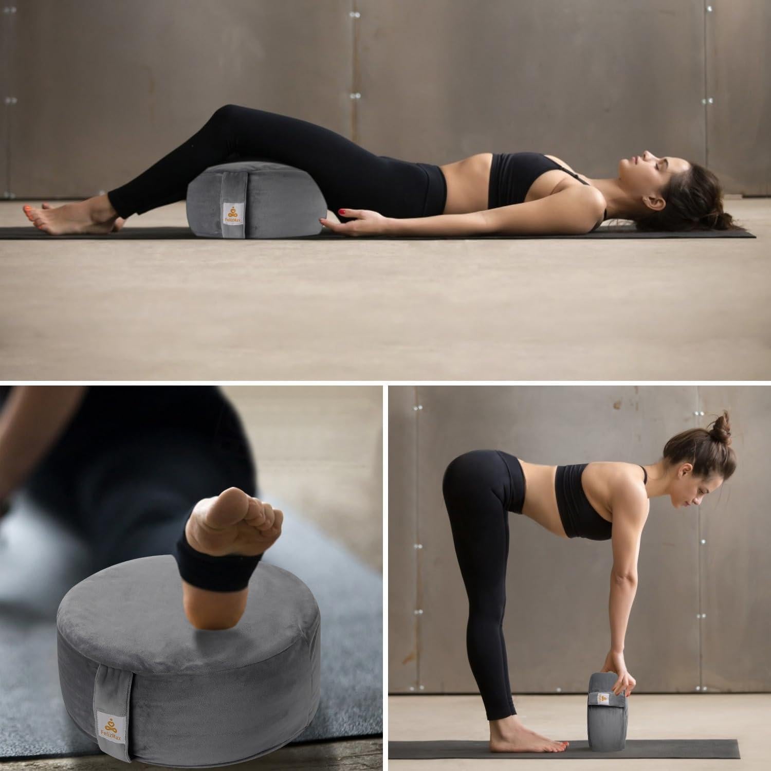 Almohada de Meditación FelizMax Terciopelo 33cm x 14cm