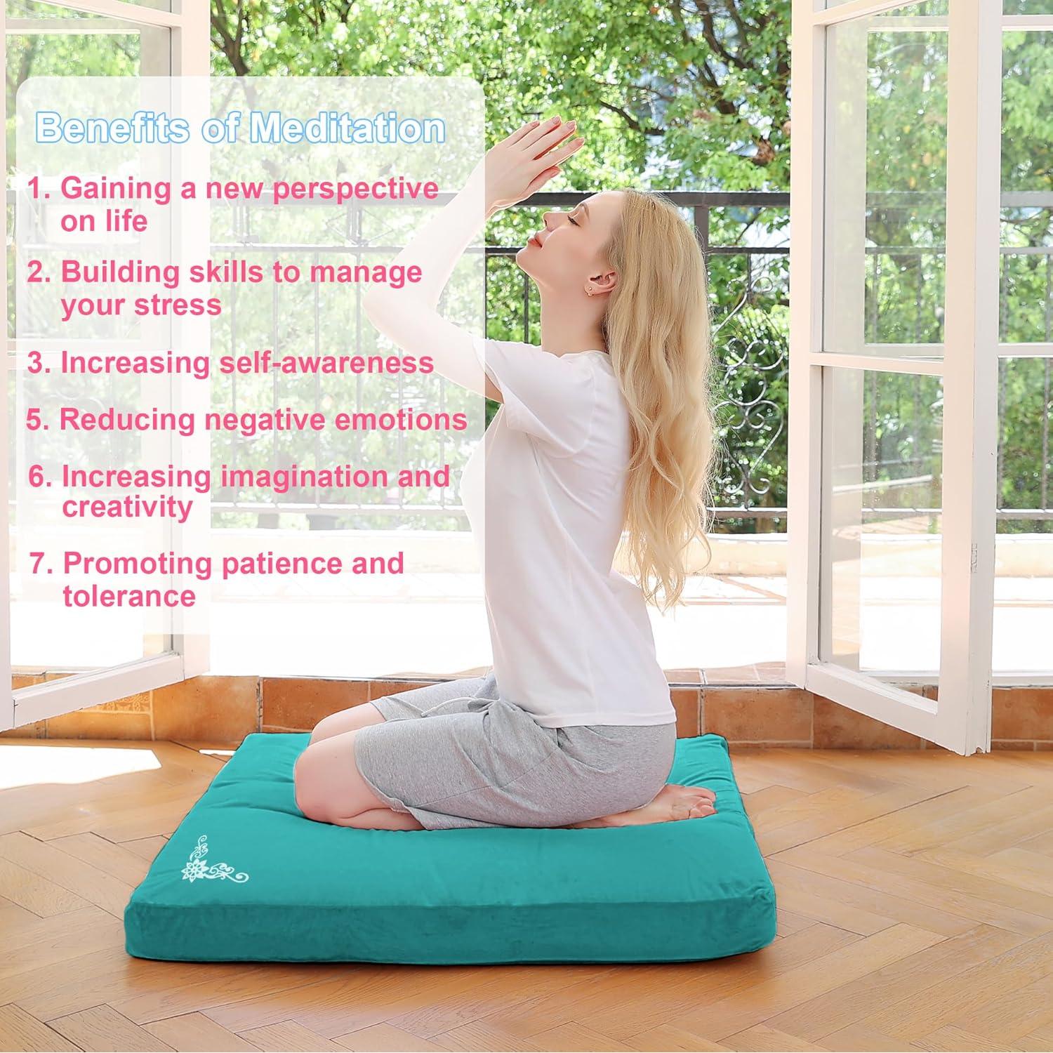 Alfombra de Meditación TokSay Velvet 78.74x78.74 cm Verde