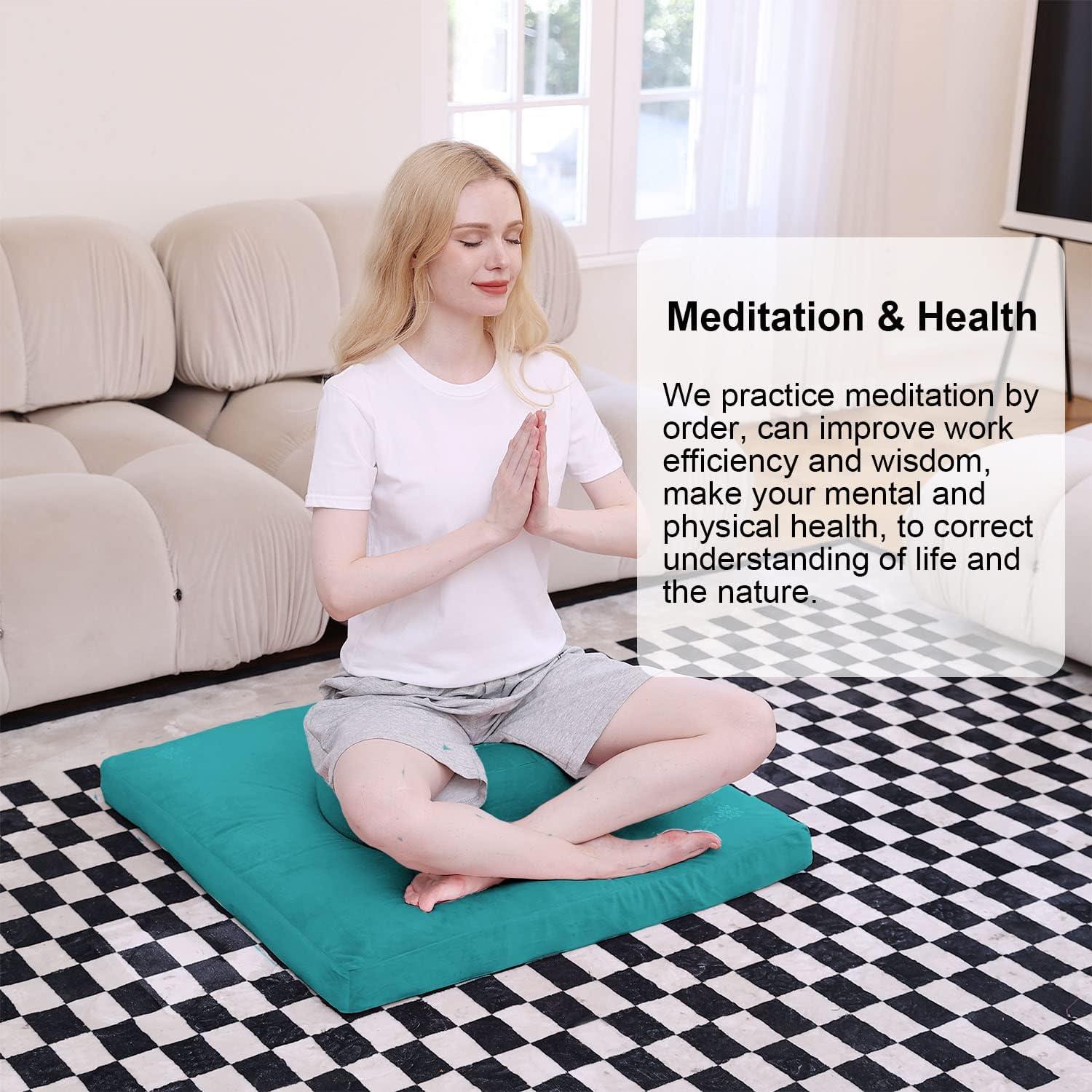 Alfombra de Meditación TokSay Velvet 78.74x78.74 cm Verde