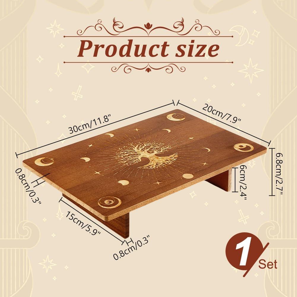 Mesa de Altar de Madera PH PandaHall 30x20cm Fases Lunares