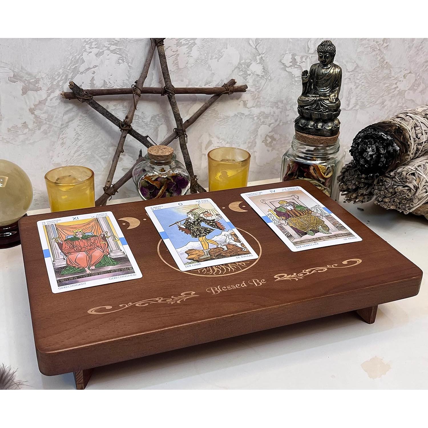 Mesa de Altar Wicca House - Fase Lunar y Árbol de la Vida