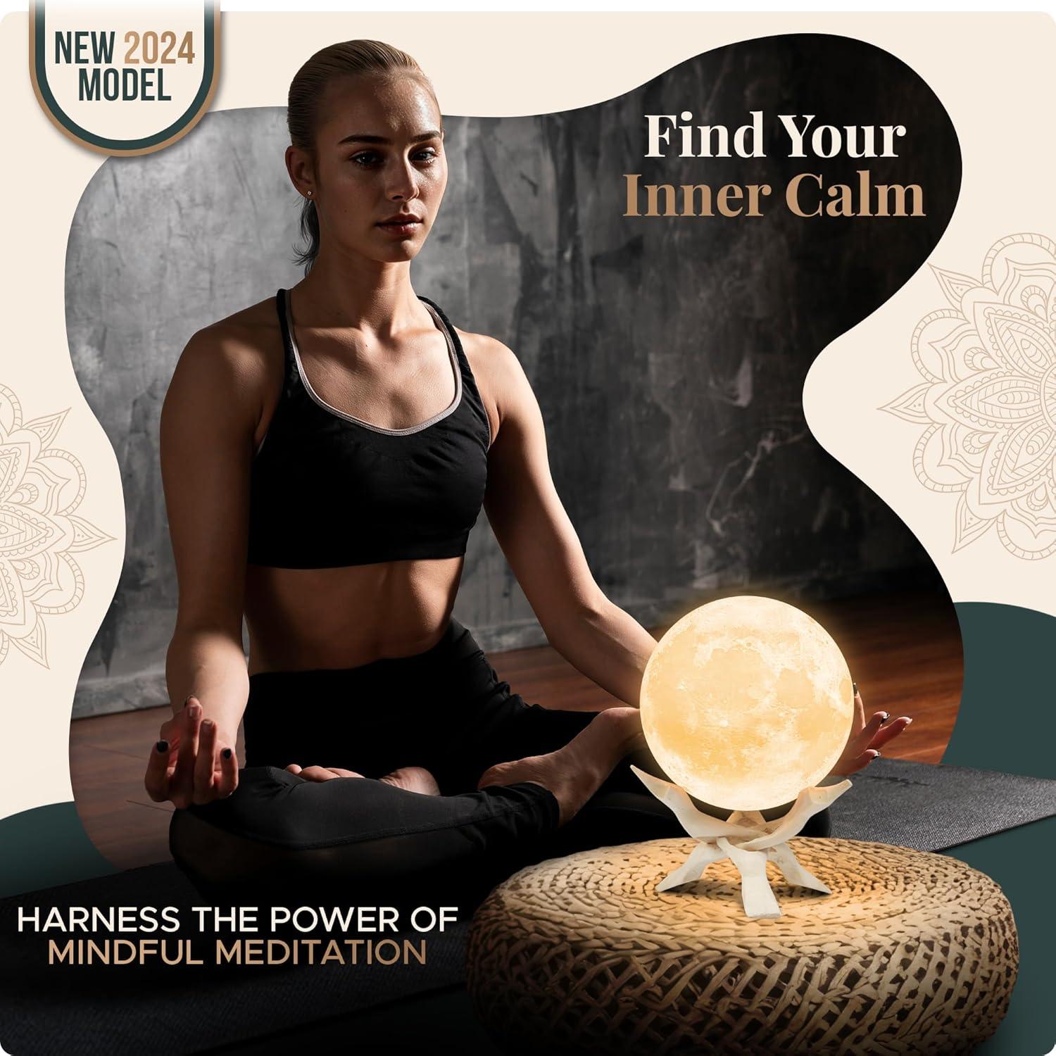 Lámpara Zen de Luna Mind-Glowing 14 cm - Luz de Meditación