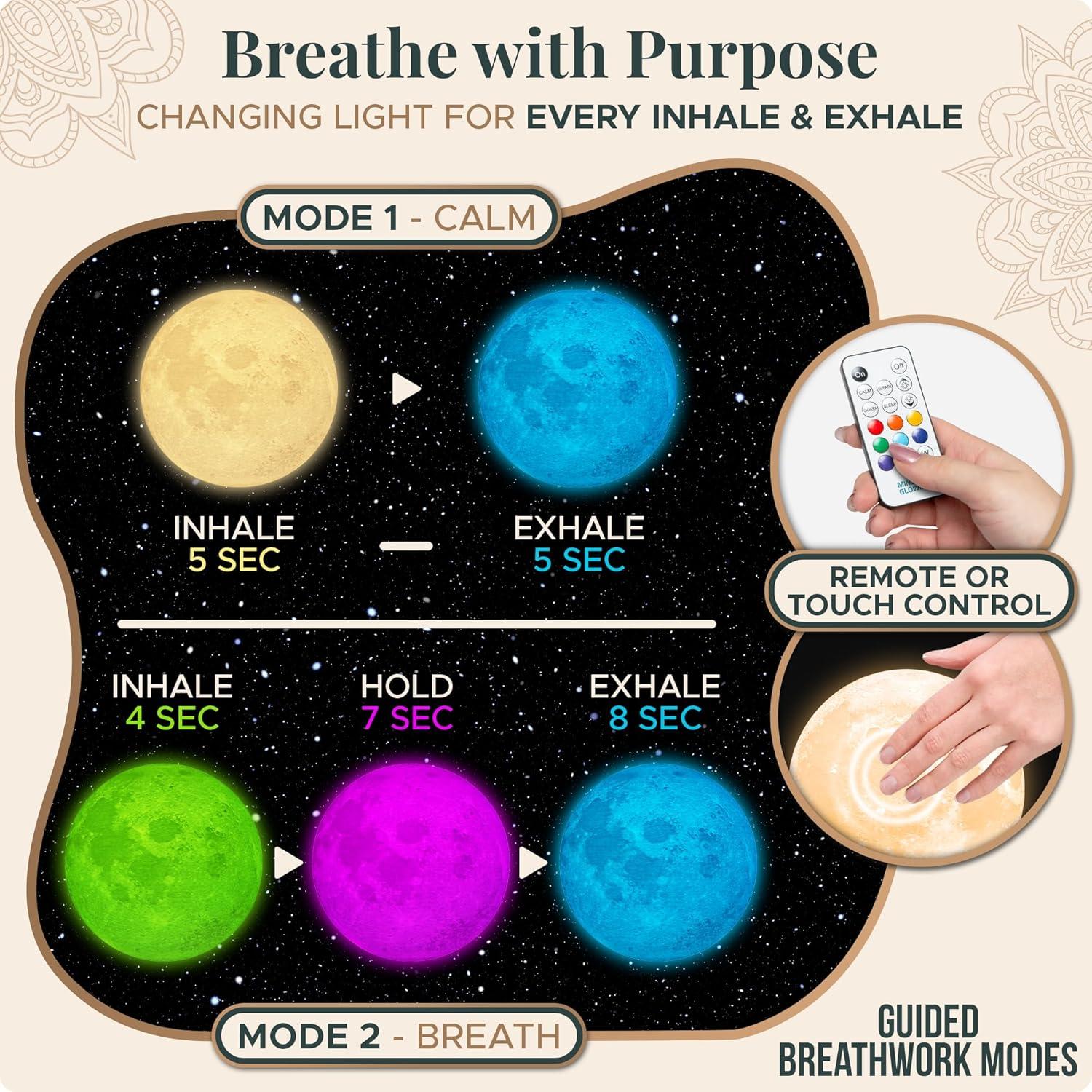 Lámpara Zen de Luna Mind-Glowing 14 cm - Luz de Meditación