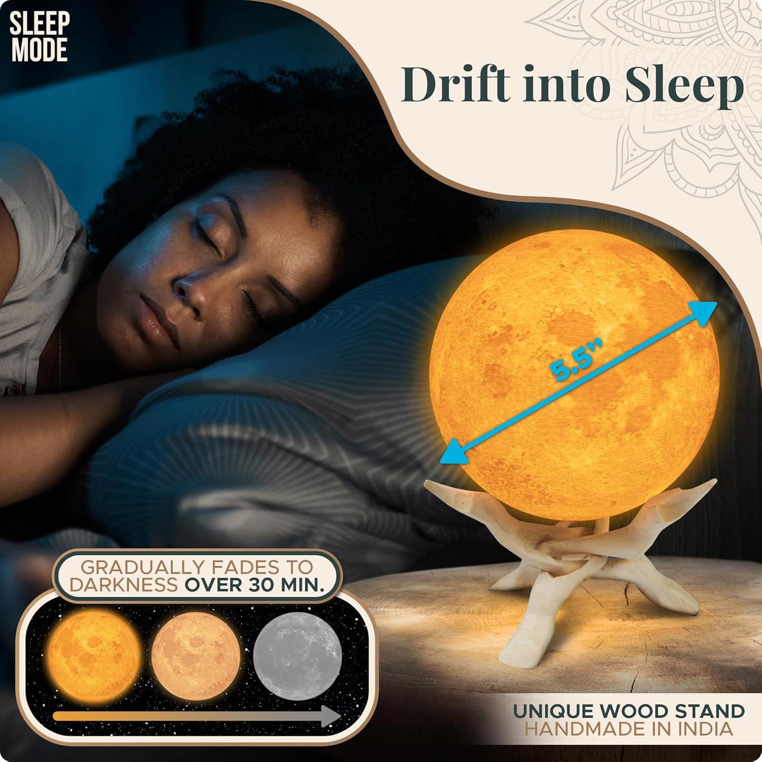 Lámpara Zen de Luna Mind-Glowing 14 cm - Luz de Meditación