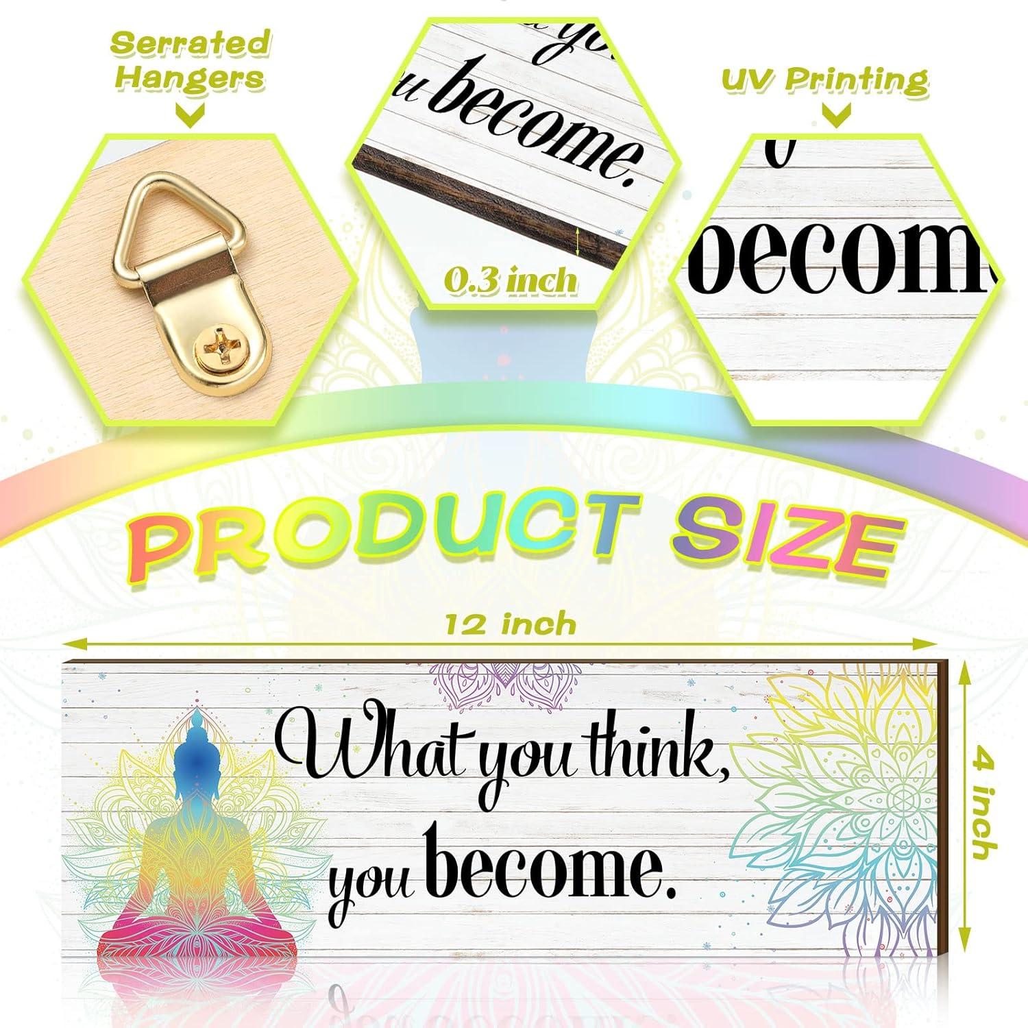 Set de 3 Decoraciones de Pared Buda Yerliker - 30x10 cm