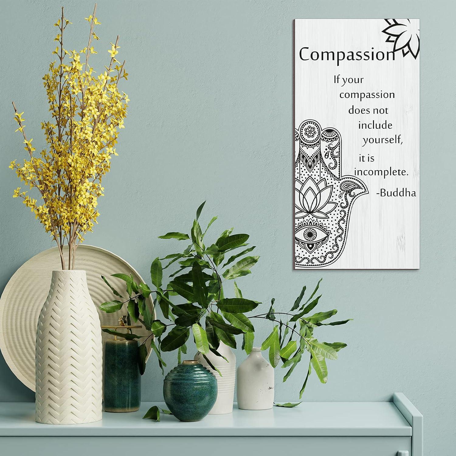 Decoración de Pared Zen Buda Meditación 2 Piezas Blulu