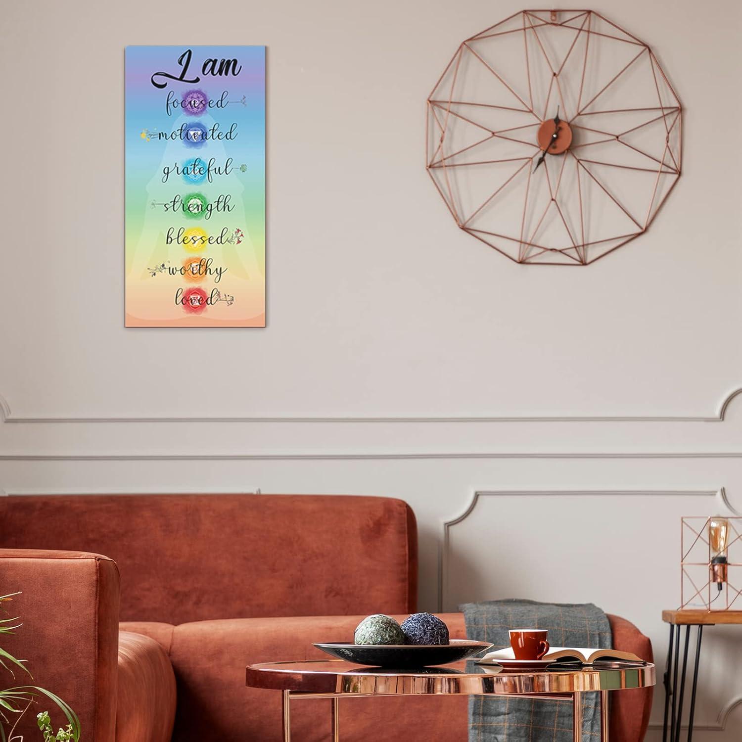 Decoración de Pared Chakra Blulu 30x15 cm Madera Motivacional