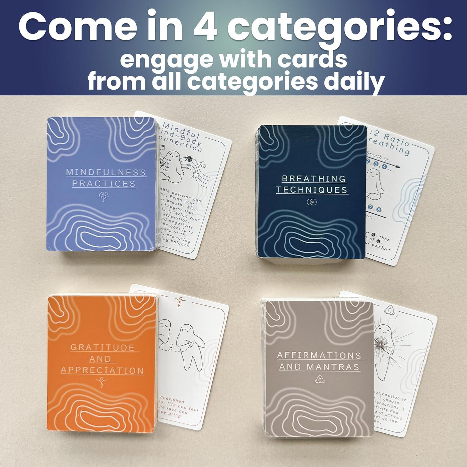 Tarjetas de Meditación QUOKKA - 120 Tarjetas para Alivio de Estrés