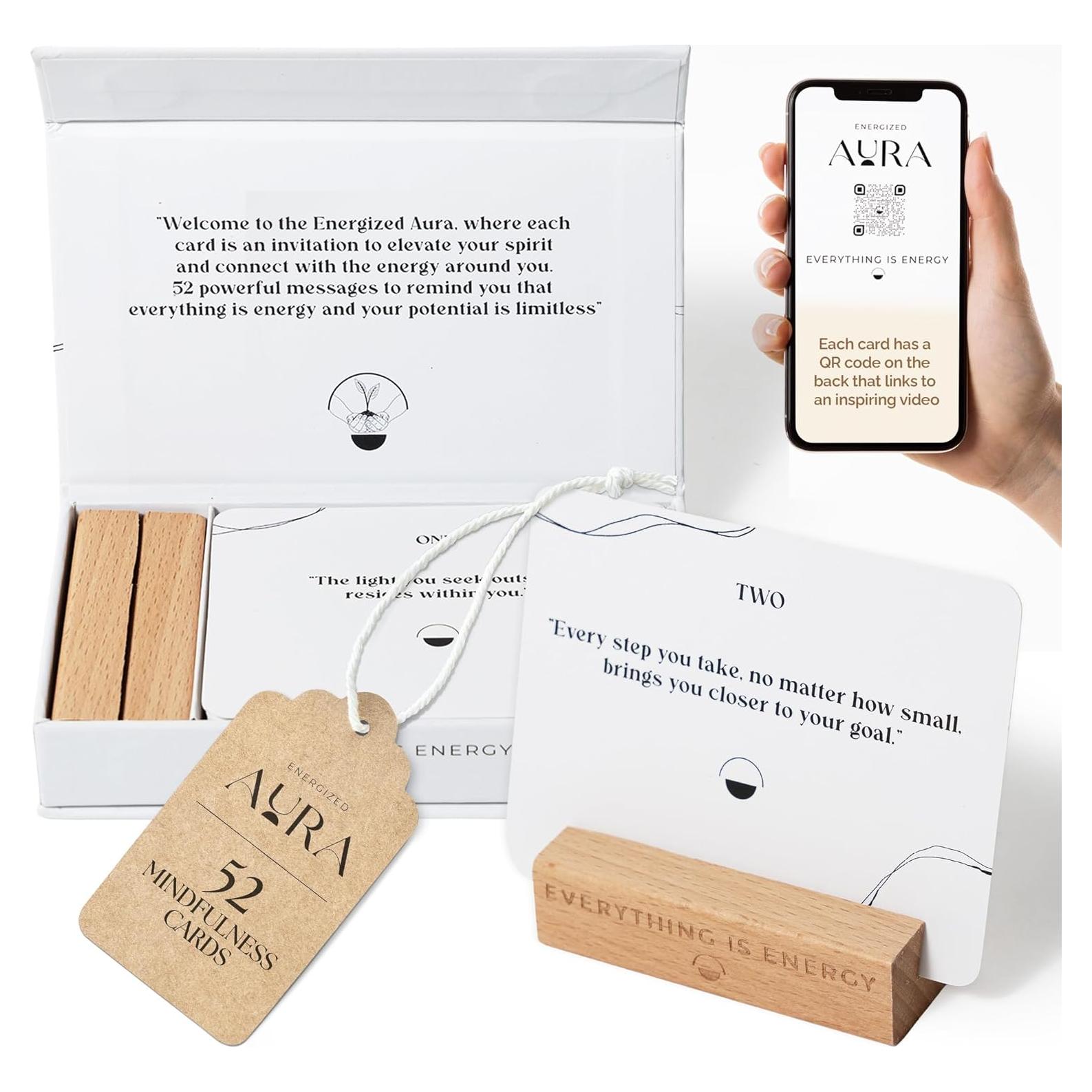 Tarjetas de Afirmaciones Positivas Energized Aura - 52 Semanas