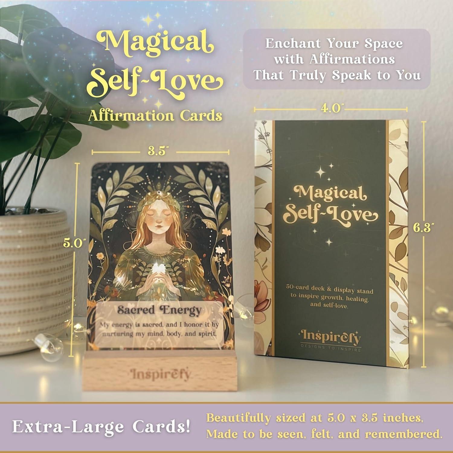 Tarjetas de Afirmación de Amor Propio Inspirefy - 50 Tarjetas Ilustradas