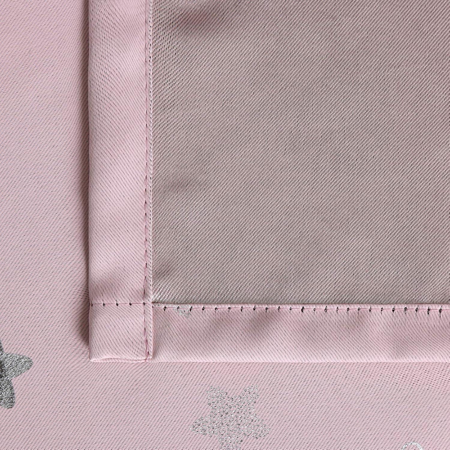 Cortinas Blackout BGment Rosa Claro 42x114 cm 2 Paneles