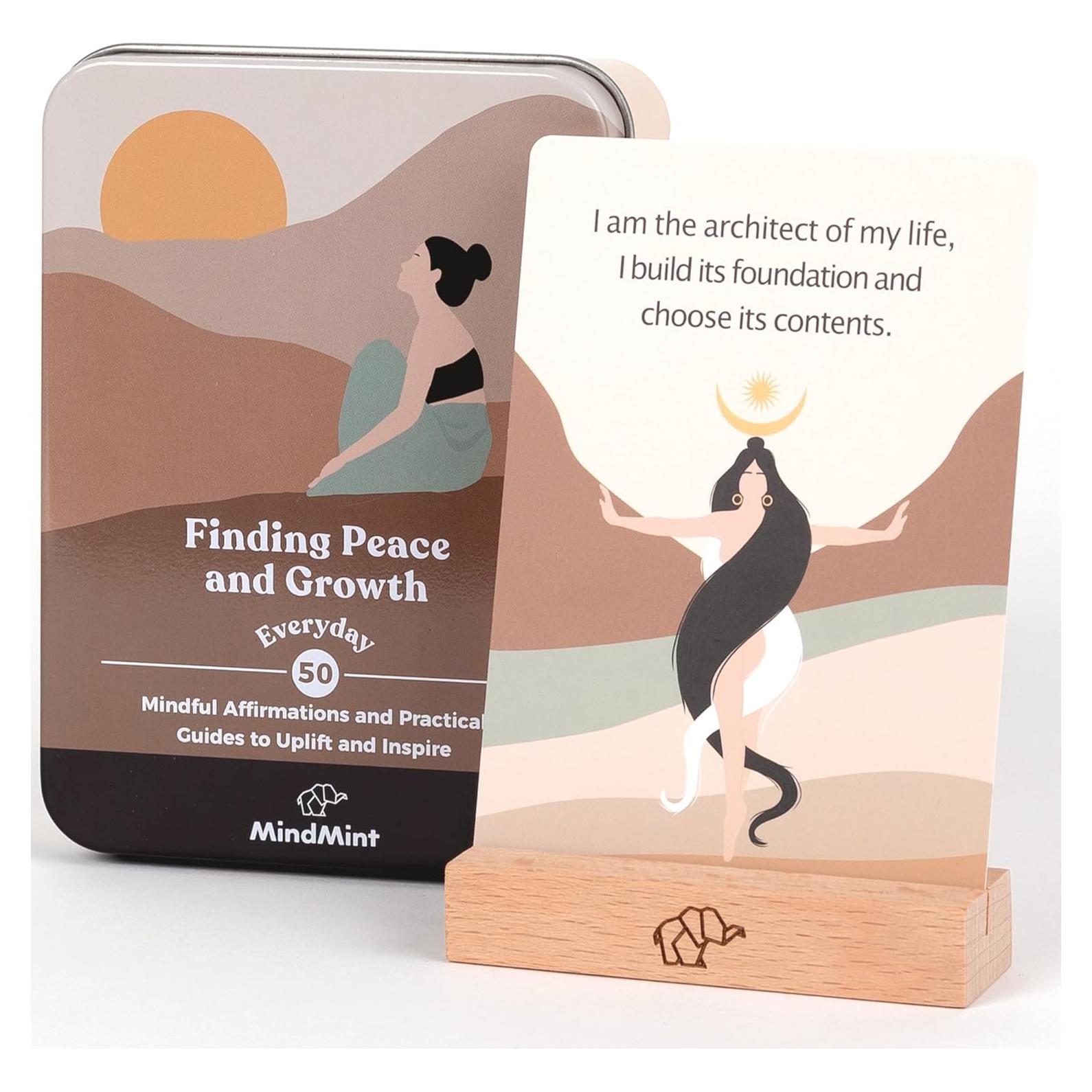 Tarjetas de Afirmaciones Positivas MindMint - 50 Tarjetas de Meditación