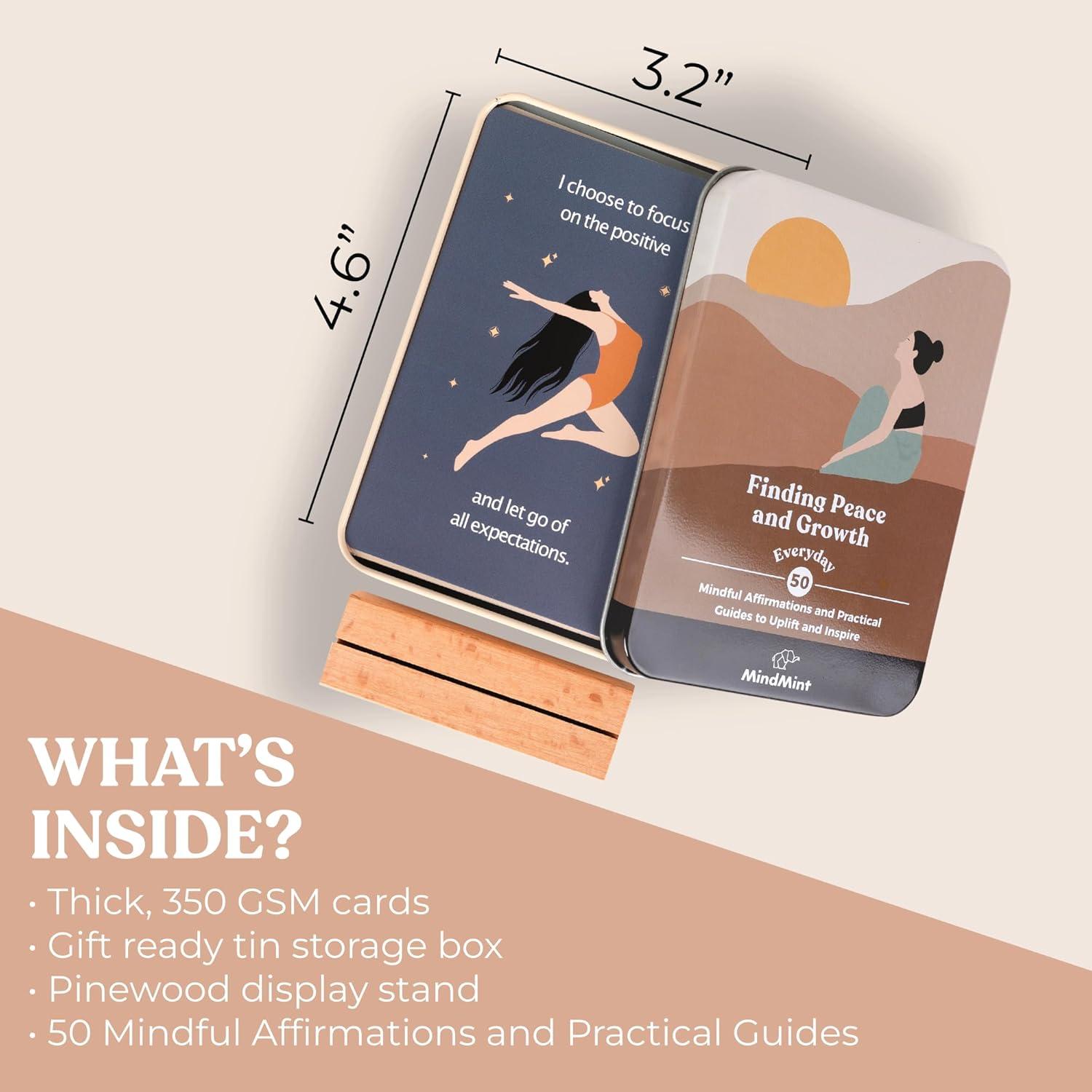 Tarjetas de Afirmaciones Positivas MindMint - 50 Tarjetas de Meditación