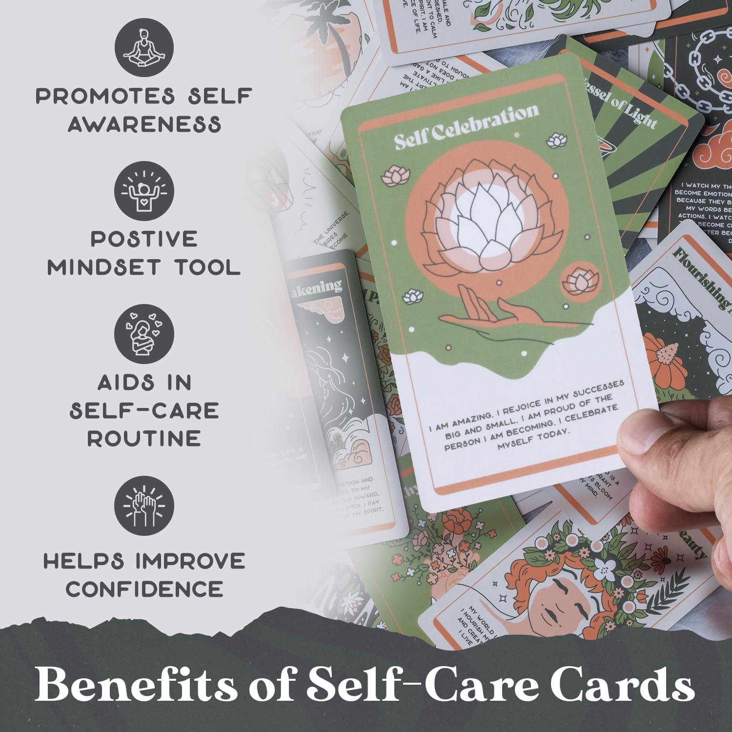 Cartas de Afirmación de Cuidado Personal Purple Canyon - 52 Cartas