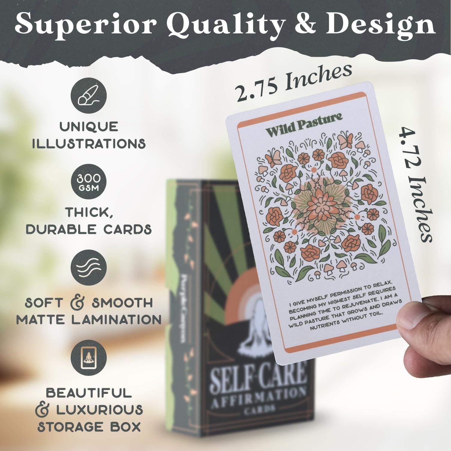 Cartas de Afirmación de Cuidado Personal Purple Canyon - 52 Cartas