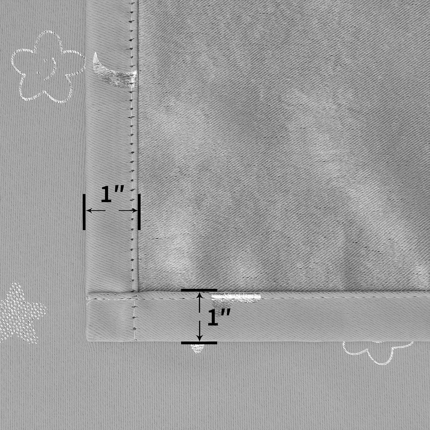 Cortinas Opacas BGment 2 Paneles Estrella y Luna 52x63cm