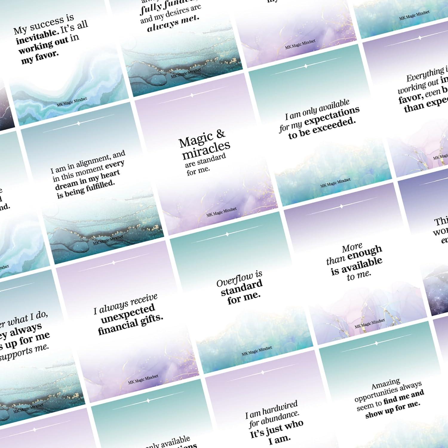 Tarjetas de Afirmaciones Positivas MK Magic Mindset - 50 Unidades