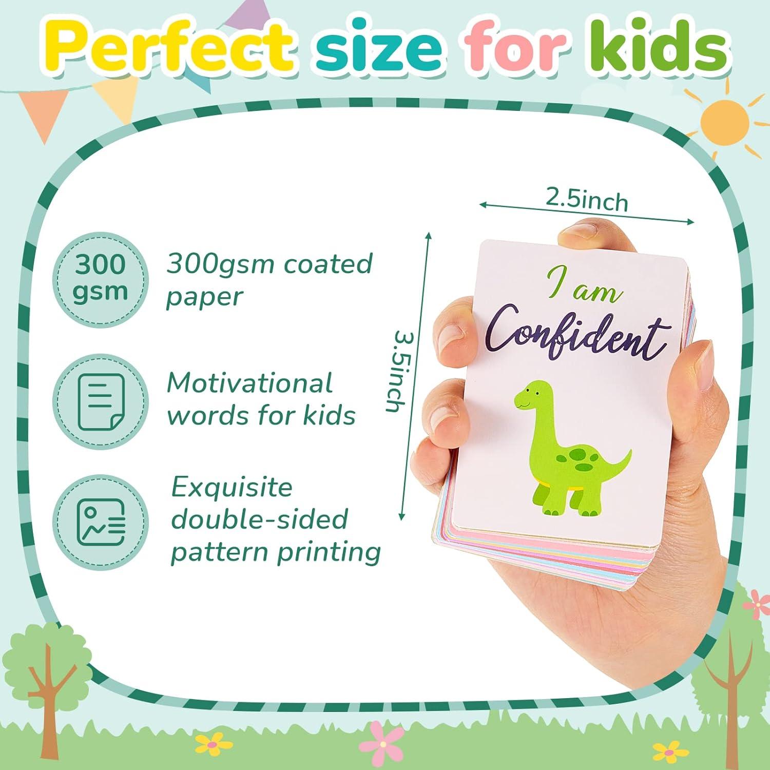 Juego de 52 Tarjetas de Afirmación Geyee para Niños 8.89x6.35 cm