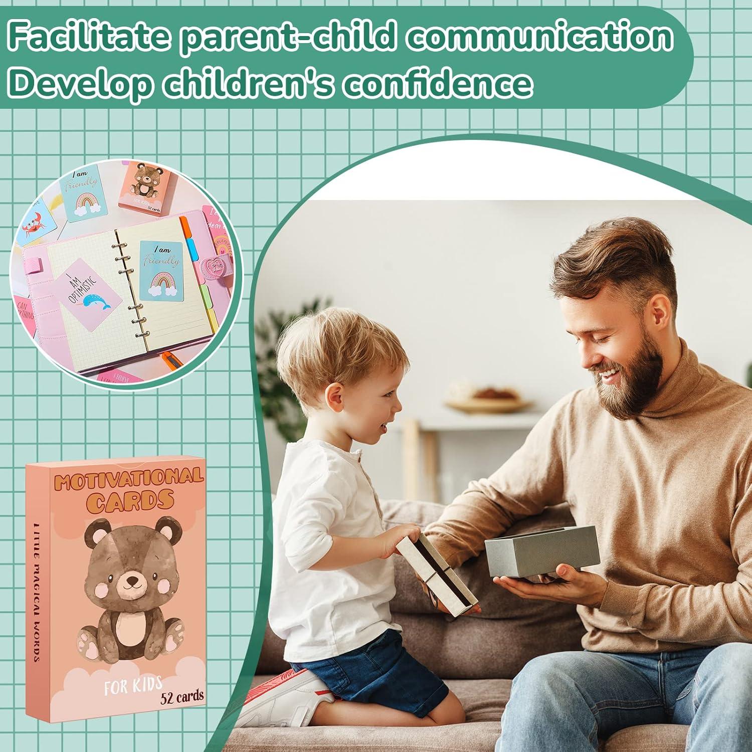 Juego de 52 Tarjetas de Afirmación Geyee para Niños 8.89x6.35 cm