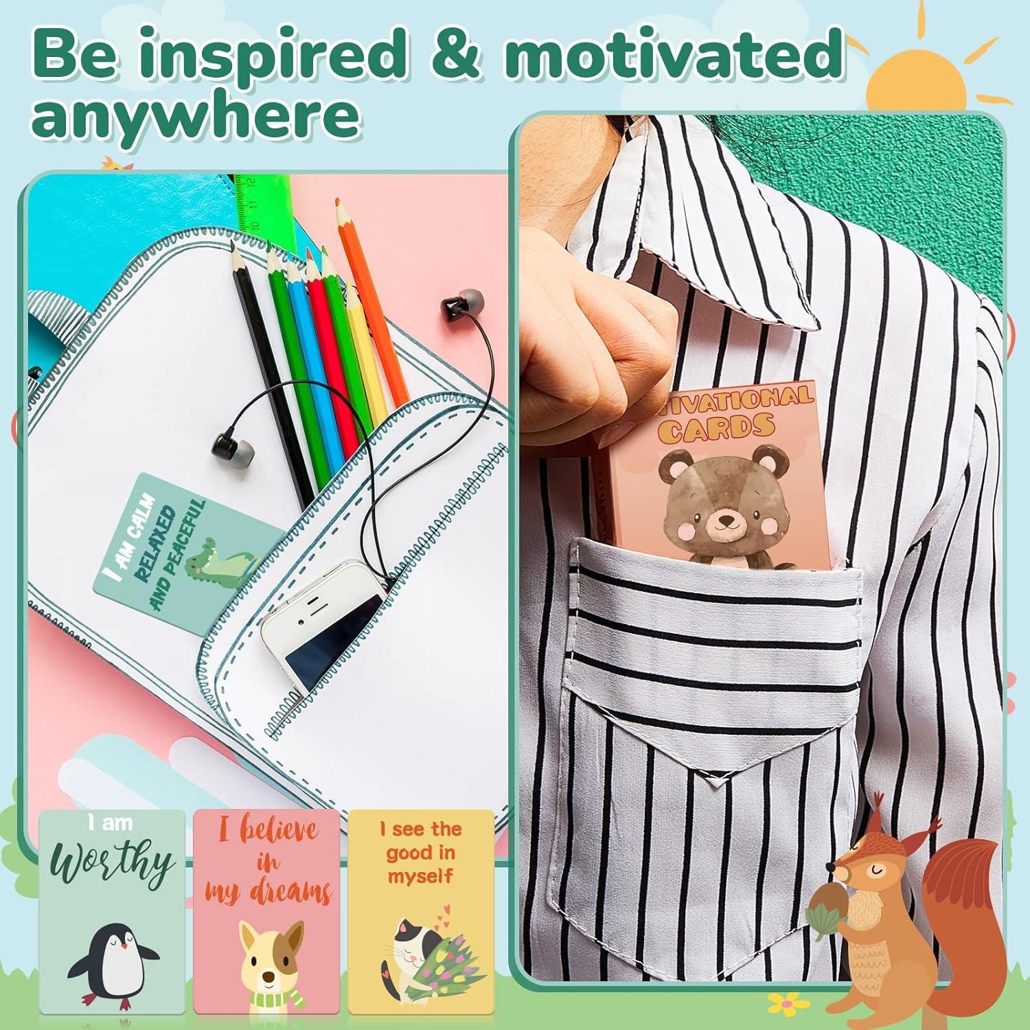 Juego de 52 Tarjetas de Afirmación Geyee para Niños 8.89x6.35 cm