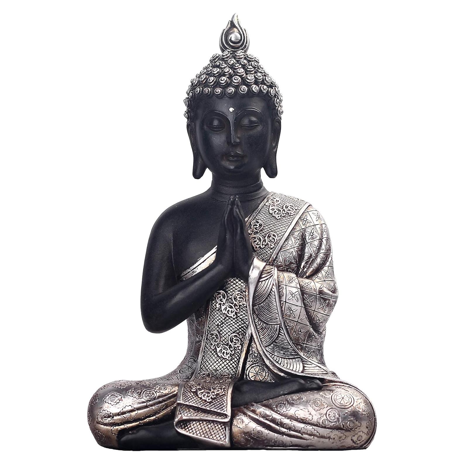 Estatua de Buda Meditando JORAE 24.1 cm Resina Decorativa