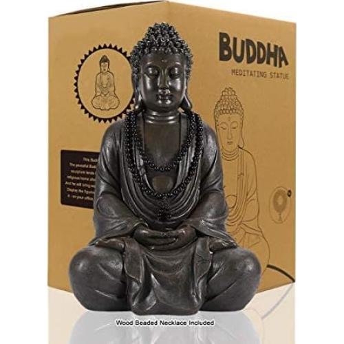 Estatua de Buda Meditador Goodeco 29 cm Decoración Zen