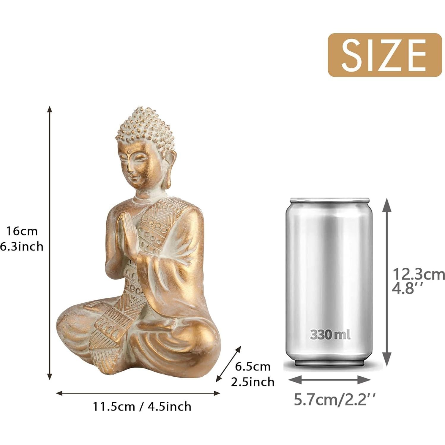 Estatua de Buda de Resina Dorada COLECCIONES DE TERESA 16 cm