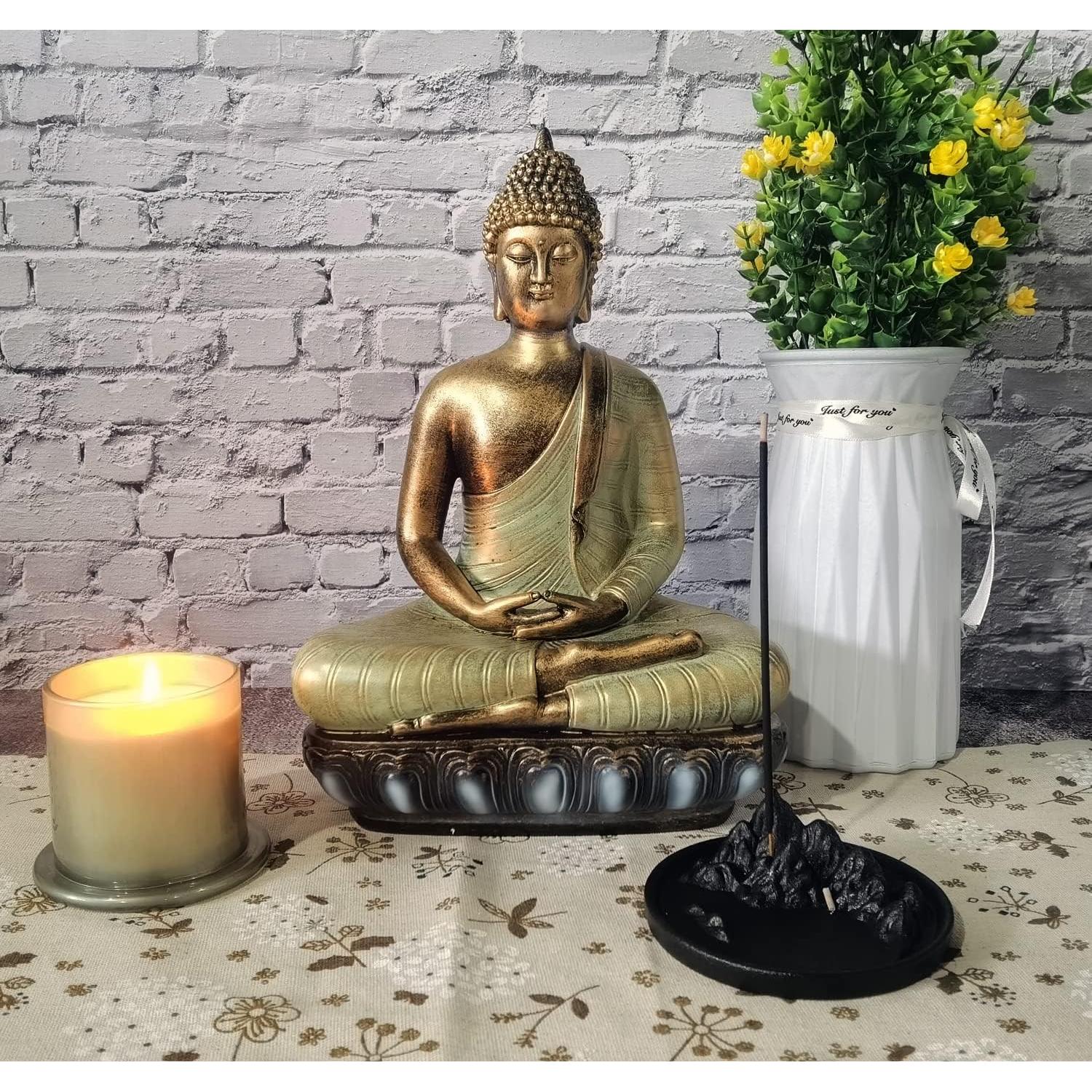 Estatua de Buda de Meditación 33 cm Angel Shine Decoración Zen