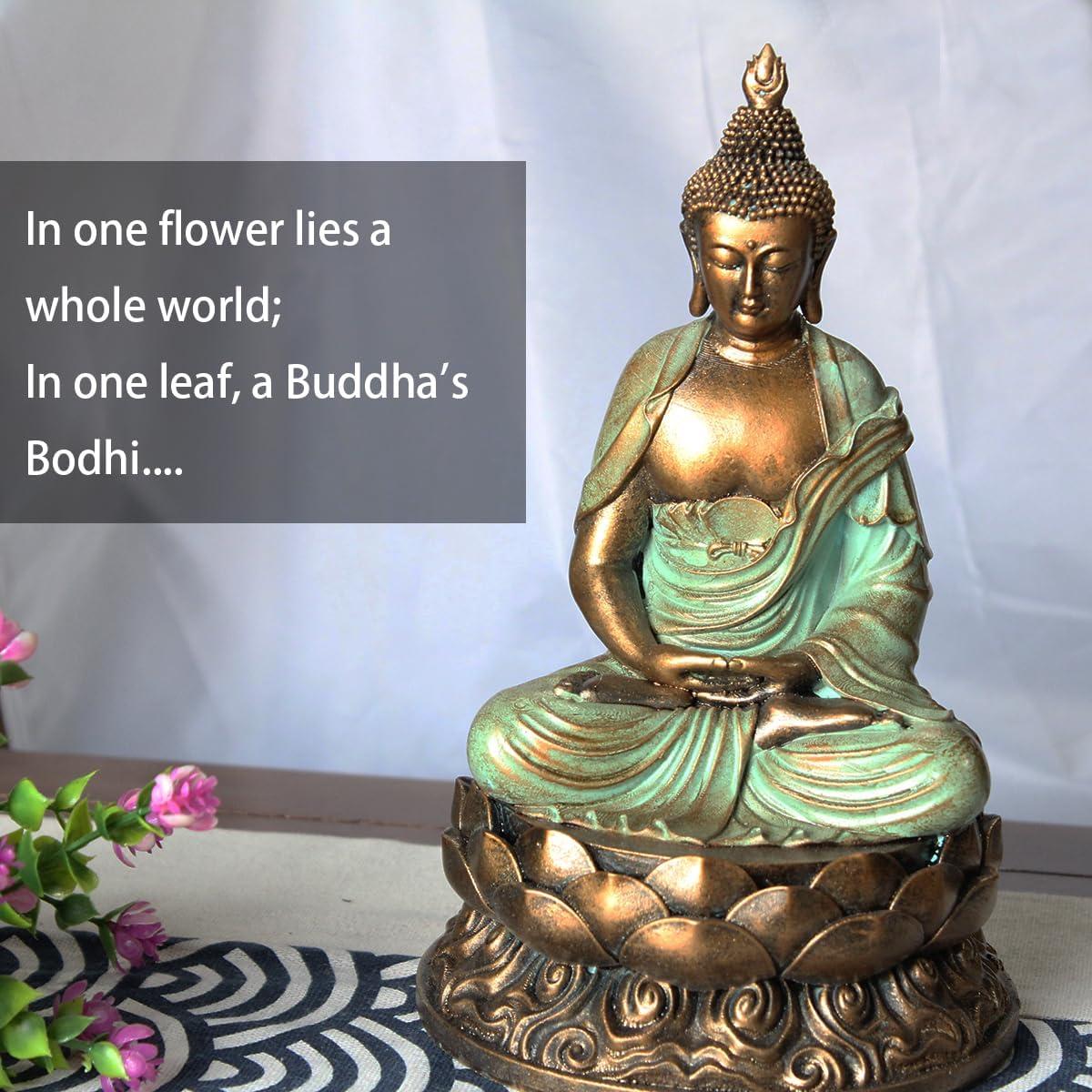 Estatua de Buda Dorado 21 cm Angel Shine para Decoración