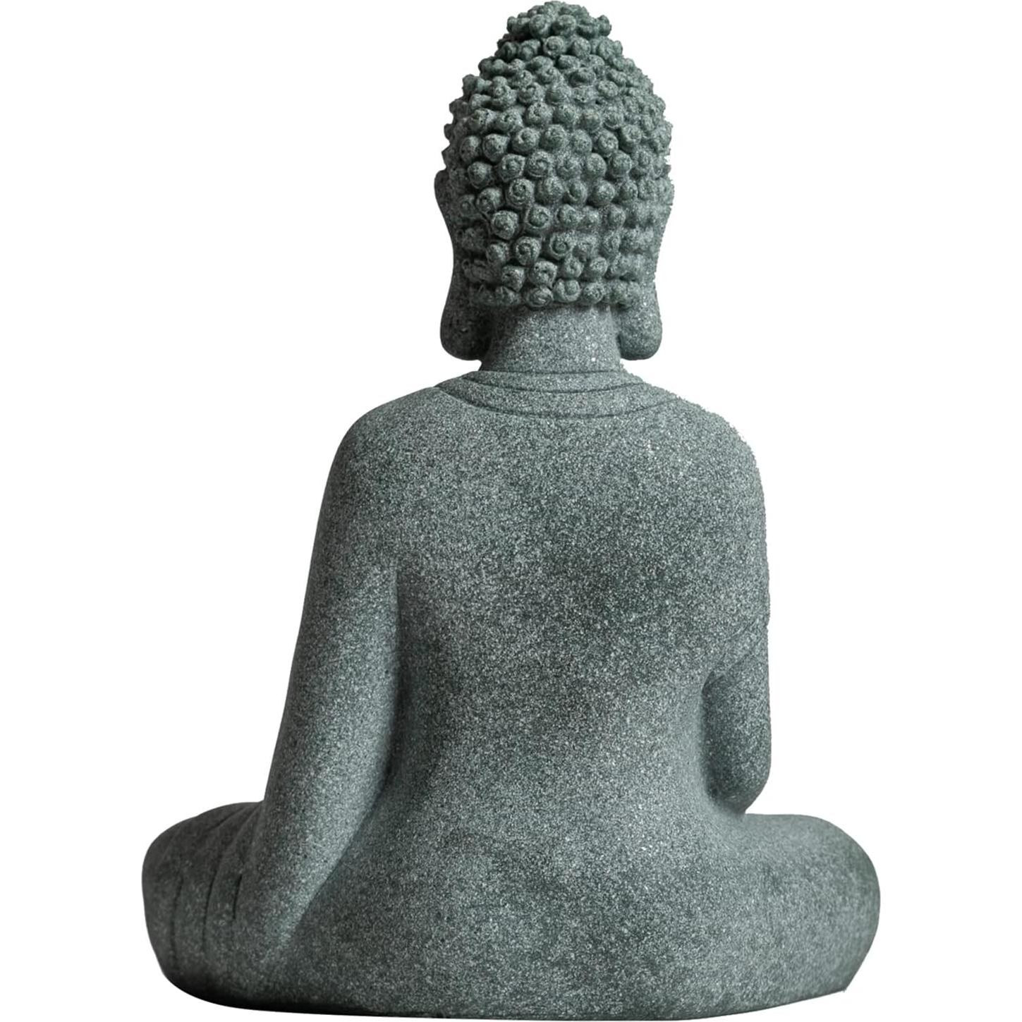 Estatua de Buda Meditador Hecha a Mano en Piedra 14cm