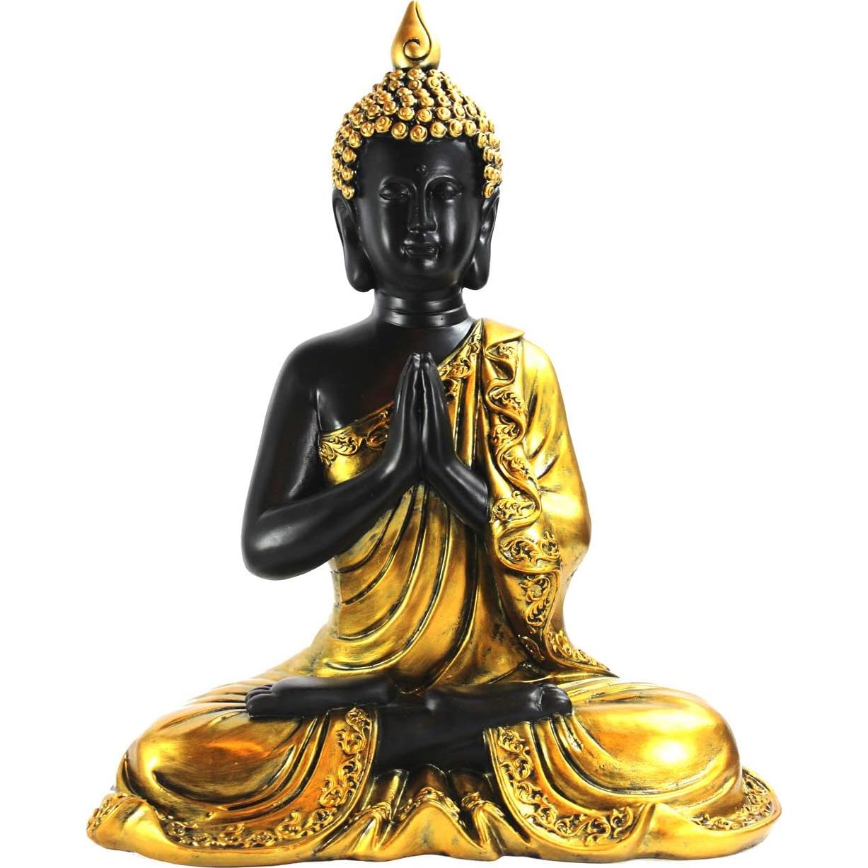 Estatua de Buda Meditador Seraphic Dorada 33 cm para Decoración