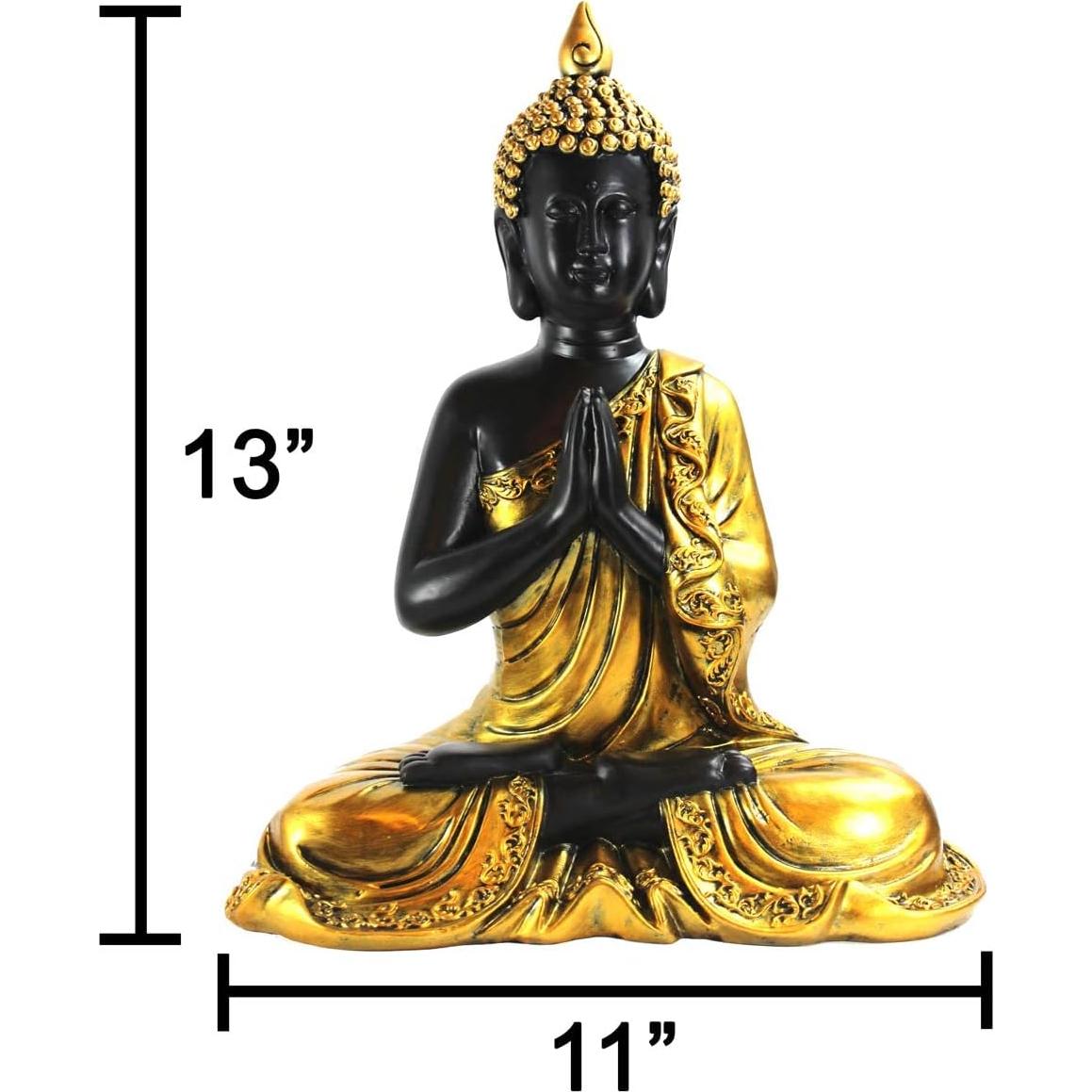 Estatua de Buda Meditador Seraphic Dorada 33 cm para Decoración