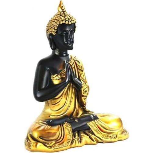 Estatua de Buda Meditador Seraphic Dorada 33 cm para Decoración