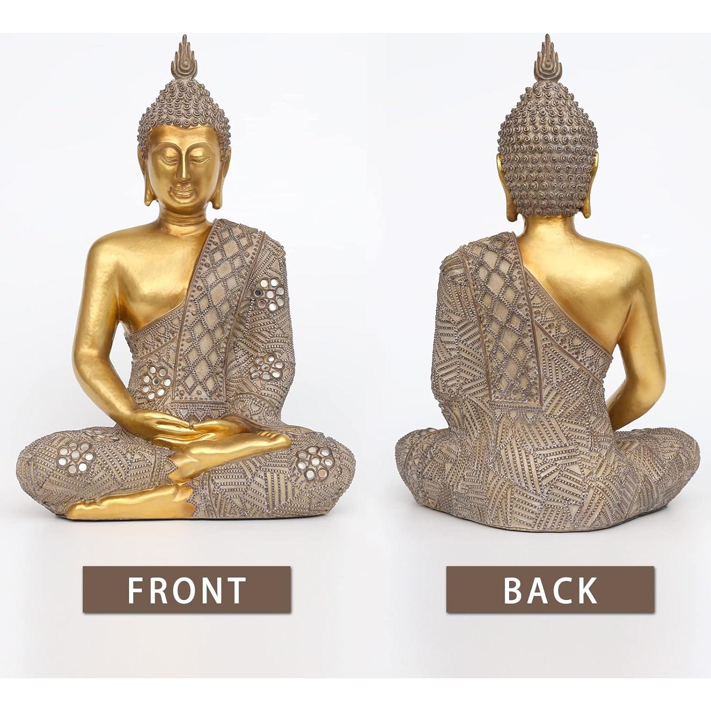 Estatua de Buda Dorada 33 cm - Decoración Zen para Hogar