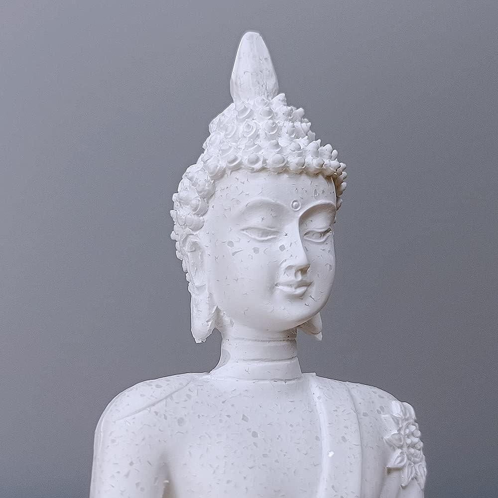 Estatua de Buda Mini YOUFINE Blanca 11 cm para Meditación