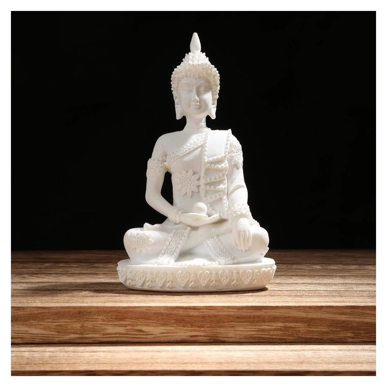 Estatua de Buda Pescado Sin Preocupaciones 11cm Arenisca